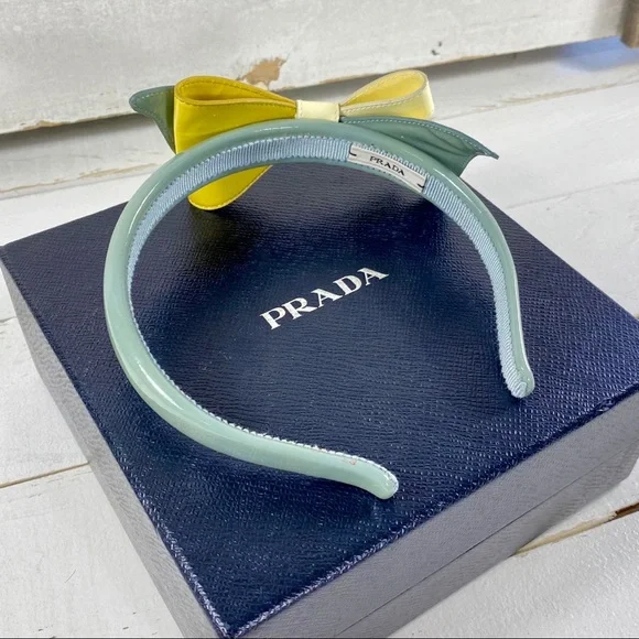 Prada Patent Leather Bow Head Band - Picture 3 of 7